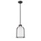 Z-Lite Pearson 1 Light Pendant, Matte Black & White Opal 818-9MB - alternate 3